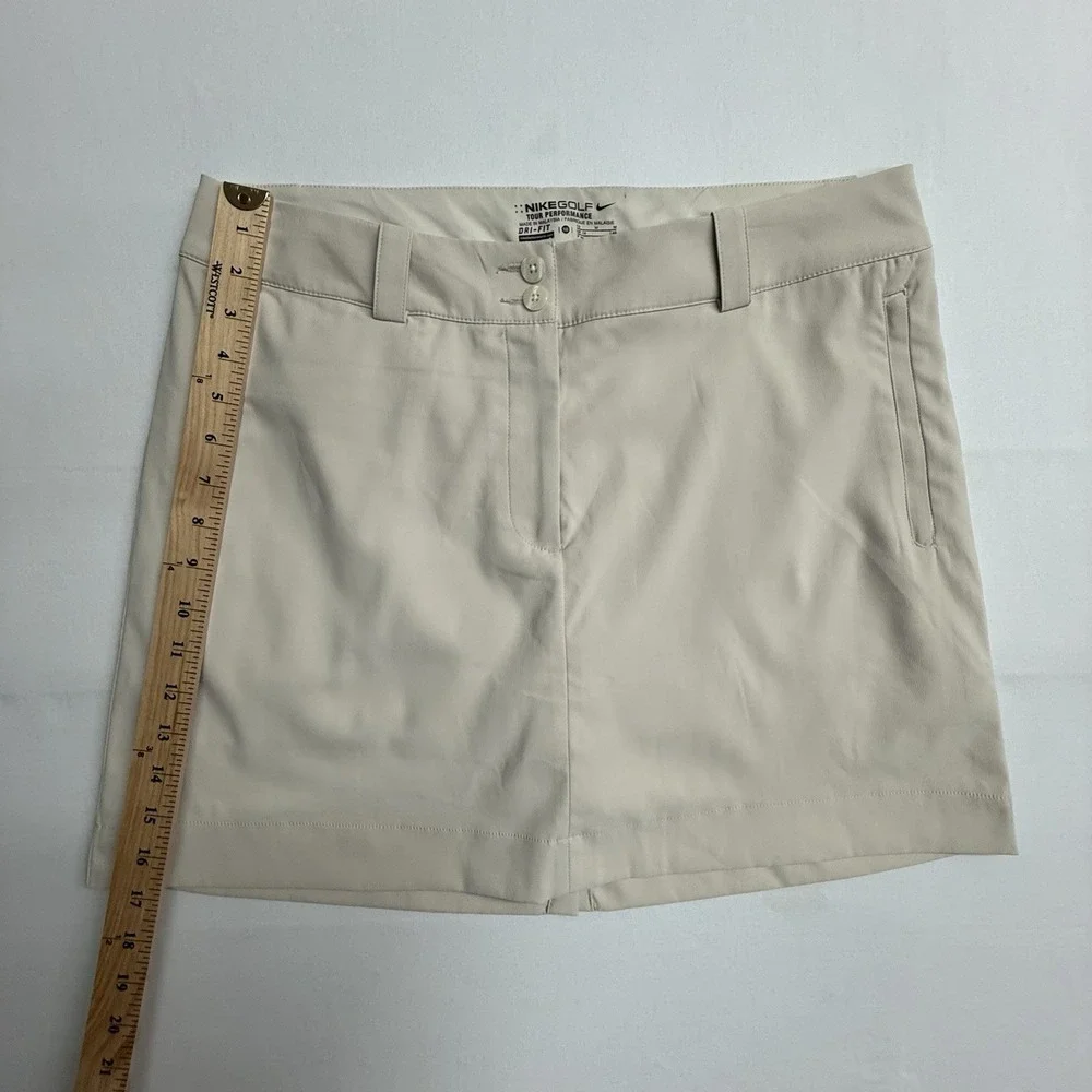 Nike Golf Skort Womens 10 Khaki Dri Fit Stretch Athletic Tennis Skirt - Picture 8 of 11